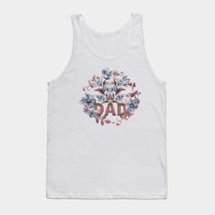 Forget Me Not Floral Wreath Dad Tank Top